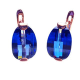 Purple Sapphire Earrings 14K Rose Red Crystal Jewelry for Her