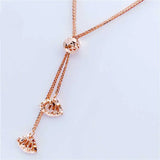 Purple Seashells Necklace 14K Rose Tassel Chains Pendant Light Jewelry