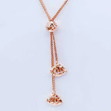 Purple Seashells Necklace 14K Rose Tassel Chains Pendant Light Jewelry