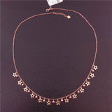 Purple Shining Star Ball Beads Chains Necklace for Woman Wedding Engagement