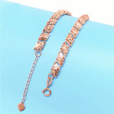 Purple Rhombus Bracelet for Women - 14K Rose Plated Bangle