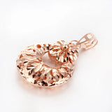 Purple Geometric Huahua Pendant 14K Rose Necklace for Woman