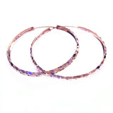 14k Rose Geometric Hoop Earrings for Women
