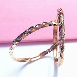 14k Rose Geometric Hoop Earrings for Women