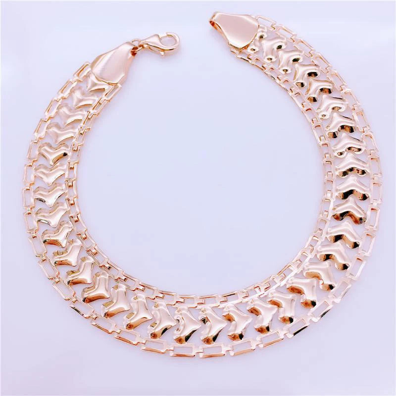 Purple Heart-Shaped Brasslets for Women - Light Punk Wedding Jewelry