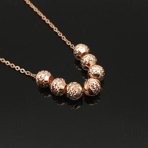 Purple Multi-Bead Necklace Pendant Chinese Party Jewelry