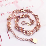 14K Rose Gold Wedding Jewelry Twisted Flower Bracelet for Women