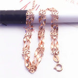 14K Rose Gold Wedding Jewelry Twisted Flower Bracelet for Women