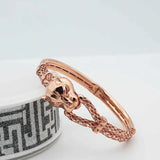 Purple Star Bracelet for Women 14K Rose Plated Hollow-Out Bangles