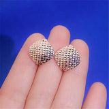 Purple Square Gypsophila Earrings Rose Sparkling Jewelry