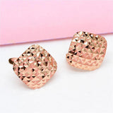 Purple Square Gypsophila Earrings Rose Sparkling Jewelry