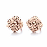 Purple Square Gypsophila Earrings Rose Sparkling Jewelry