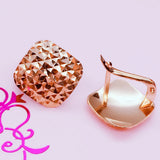 Purple Square Gypsophila Earrings Rose Sparkling Jewelry