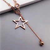 Purple Tassel Pendant Chain Star Necklace for Girlfriend