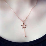Purple Tassel Pendant Chain Star Necklace for Girlfriend