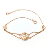 Purple Artificial Fritillary Round Gourd Bracelets for Women
