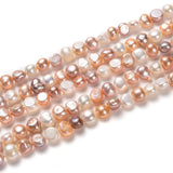 Natural Freshwater Pearl Beads Potato Shapes 5~7x6~8mm Strand