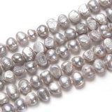 Natural Freshwater Pearl Beads Potato Shapes 5~7x6~8mm Strand