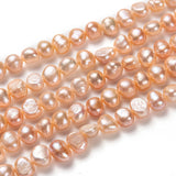 Natural Freshwater Pearl Beads Potato Shapes 5~7x6~8mm Strand