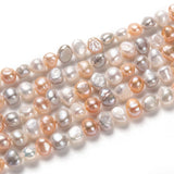 Natural Freshwater Pearl Beads Potato Shapes 5~7x6~8mm Strand