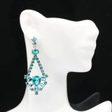 SheCrown Aquamarine Pink Kunzite Wedding Silver Earrings Drop