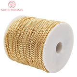 1M 2.9MM 3.6MM 24K Brass Box Necklace Chains for Jewelry Making