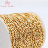 1M 2.9MM 3.6MM 24K Brass Box Necklace Chains for Jewelry Making