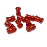Natural Red Agat Carnelian Bamboo Shape Agates Stone Loose Beads 10mm