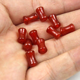 Natural Red Agat Carnelian Bamboo Shape Agates Stone Loose Beads 10mm