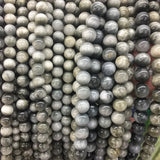 5A 6/8/10MM Grey Gemstone Loose Beads For Jewelry Making Bracelet Women