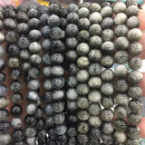 5A 6/8/10MM Grey Gemstone Loose Beads For Jewelry Making Bracelet Women