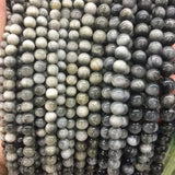 5A 6/8/10MM Grey Gemstone Loose Beads For Jewelry Making Bracelet Women