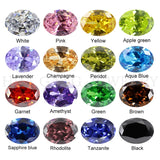 5A CZ Oval Synthetic Gems For Jewelry, Garnet Golden Yellow Amethyst