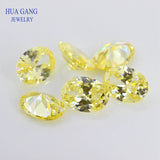 5A CZ Oval Synthetic Gems For Jewelry, Garnet Golden Yellow Amethyst