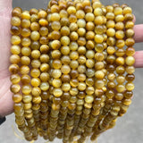 5A Dyed Golden Tiger Eyes Stone Beads Round 4-14mm