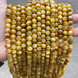 5A Dyed Golden Tiger Eyes Stone Beads Round 4-14mm