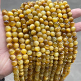 5A Dyed Golden Tiger Eyes Stone Beads Round 4-14mm
