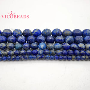 5A Lapis Lazuli Round Beads 4-12mm DIY Bracelet Necklace Jewelry Making