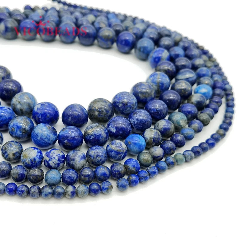 5A Lapis Lazuli Round Beads 4-12mm DIY Bracelet Necklace Jewelry Making