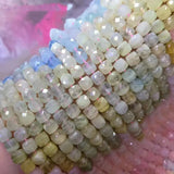 5A Morganite Loose Beads 4.5-5mm Square Faceted 14" Necklace Making