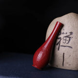 5A Natural Cinnabar Avalokitesvara Bottle Zinnober Vermilion Bead