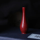 5A Natural Cinnabar Avalokitesvara Bottle Zinnober Vermilion Bead