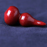 5A Natural Cinnabar Calabash Gourd Zinnober Vermilion Single Bead