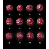 Cinnabar Chinese Zodiac 12 Animals Necklace Pendant
