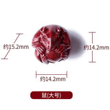 Cinnabar Chinese Zodiac 12 Animals Necklace Pendant
