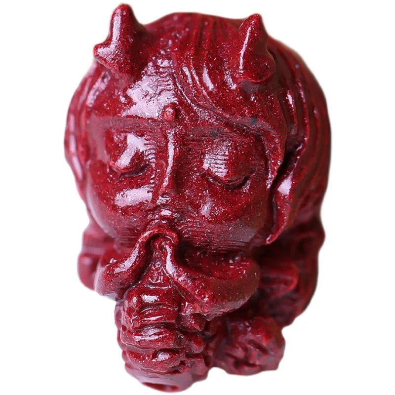 5A Cinnabar Dragon Necklace Pendant Bead DIY Jewelry Material