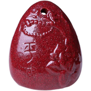 5A Cinnabar Flower Safety Necklace Pendant DIY Jewelry Material