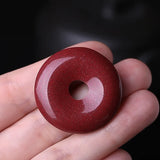 5A Natural Cinnabar Safety Knot Necklace Pendant