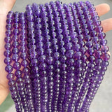 5A Light Purple Amethysts Beads Round Loose Spacer 4-10mm