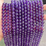5A Light Purple Amethysts Beads Round Loose Spacer 4-10mm